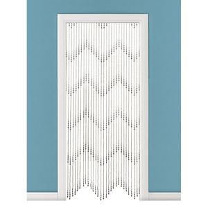 Deurgordijn/roomdivider kralen druppel zwart 200 cm
