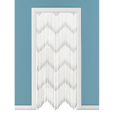 Deurgordijn/roomdivider kralen druppel zwart 200 cm