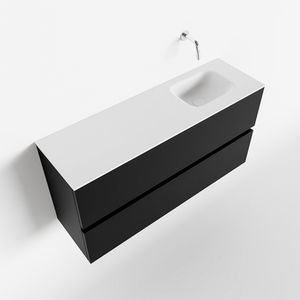 Toiletmeubel Mondiaz Ada | 100 cm | Meubelkleur Urban | Lex wastafel Talc Rechts | Zonder kraangat