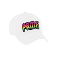 Bellatio Decorations Gay Pride pet voor volwassenen - wit - pride - regenboog - LHBTI   -