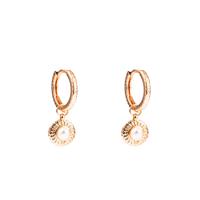 Go Dutch Label Oorringen Stone Eye Wit Goud