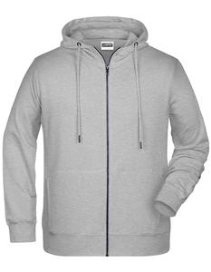 James & Nicholson JN8026 Men´s Zip-Hoody - /Grey-Heather - XXL