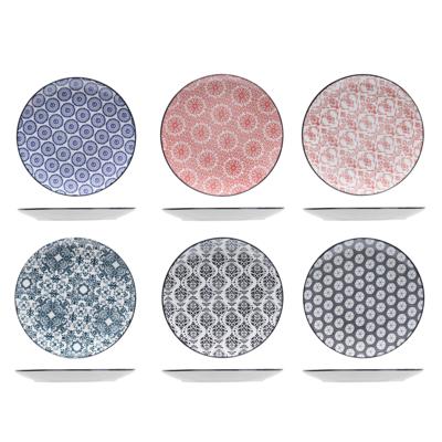 Ontbijt/dessert bordjes Delirio - 6x - 19 cm - 2 cm hoog - aardewerk - ontbijtbordjes Ontbijt/dessert bordjes Delirio - 6x - 19 cm - 2 cm hoog - aardewerk - ontbijtbordjes