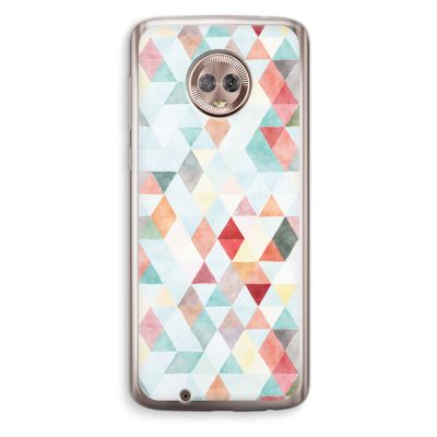 Gekleurde driehoekjes pastel: Motorola Moto G6 Transparant Hoesje