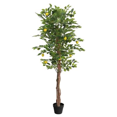 VidaXL Kunstcitroenboom met 3 stammen 180 cm polypropeen groen