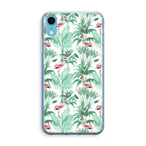 Flamingo bladeren: iPhone XR Transparant Hoesje