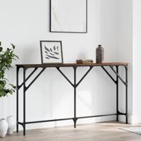 Wandtafel 140x23x75 cm bewerkt hout bruin eikenkleur - thumbnail