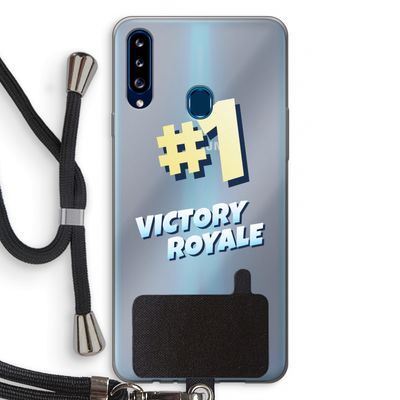 Victory Royale: Samsung Galaxy A20s Transparant Hoesje met koord
