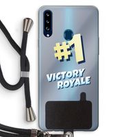 Victory Royale: Samsung Galaxy A20s Transparant Hoesje met koord