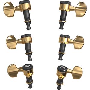 D'Addario PWAT-333L Auto-Trim Tuning Machines 3 + 3 Setup goud