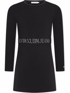 Calvin Klein Kids robe à logo imprimé - Noir