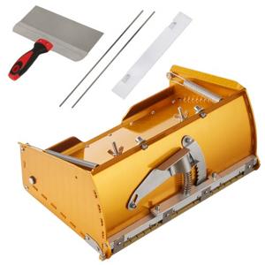 VEVOR gipsplaat platte doos 10" brede snel schoon aluminium modderbak voor gipsplaat, wandplaat, gipsplaat, extra spatbord, extra 2 roestvrijstalen messen (10/12")