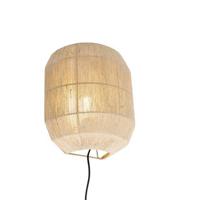 QAZQA Oosterse wandlamp zwart met jute touw - Riki - thumbnail