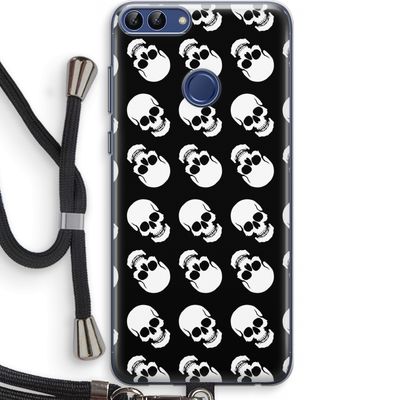 Musketon Skulls: Huawei P Smart (2018) Transparant Hoesje met koord