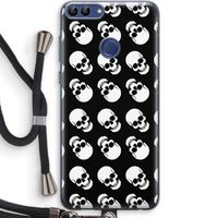 Musketon Skulls: Huawei P Smart (2018) Transparant Hoesje met koord
