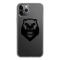 Angry Bear (black): iPhone 11 Pro Transparant Hoesje