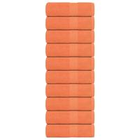 VidaXL Zeepdoekjes 10 st 30x30 cm 360 g/m² 100% katoen oranje