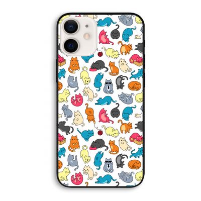 Kleurrijke katten: iPhone 12 Biologisch afbreekbaar hoesje