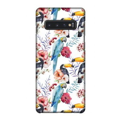 Bloemen tukan: Samsung Galaxy S10 4G Volledig Geprint Hoesje