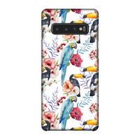 Bloemen tukan: Samsung Galaxy S10 4G Volledig Geprint Hoesje