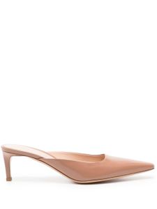 Gianvito Rossi mules Lindsay 65 mm en cuir - Marron