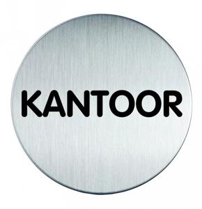 Novioproducts Pictogram zelfklevend rond kantoor RVS