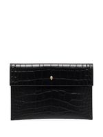 Alexander McQueen pochette à effet peau de crocodile - Noir