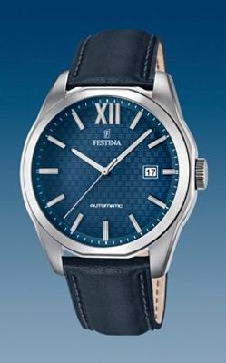 Horlogeband Festina F16885.3 Leder Blauw 21mm