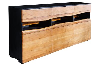 Dressoir GRAND ACACIA 180 cm, acaciahout, natuurlijke rand met LED-verlichting - 44095