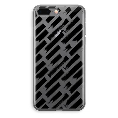 Zwarte vegen: iPhone 8 Plus Transparant Hoesje