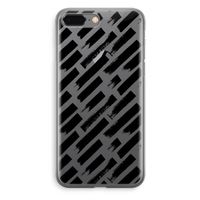 Zwarte vegen: iPhone 8 Plus Transparant Hoesje