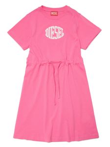 Diesel Kids robe nouée à logo imprimé - Rose