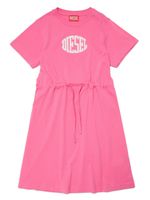 Diesel Kids robe nouée à logo imprimé - Rose