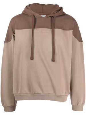GUESS USA hoodie en coton à logo brodé - Marron