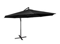 Luxe XXL Zweefparasol - 3 meter - Zwart - inclusief hoes