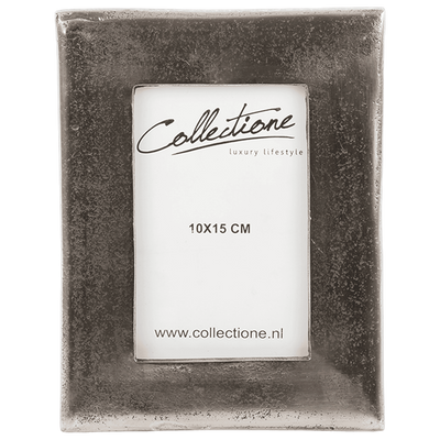 Fotolijst Dalani staand / hang 15x20cm (foto 10x15cm) ruw nickel Fotolijst Dalani staand / hang 15x20cm (foto 10x15cm) ruw nickel