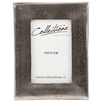 Fotolijst Dalani staand / hang 15x20cm (foto 10x15cm) ruw nickel - thumbnail