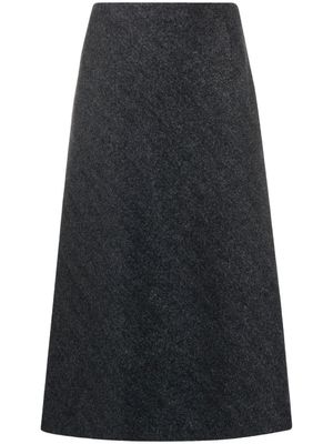 Maison Margiela jupe évasée à chevrons - Gris