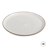 Eetbord Ovenza Wit Porselein Ø 25 cm (6 Stuks)