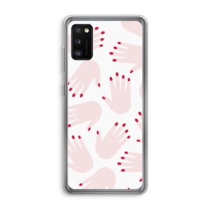 Hands pink: Samsung Galaxy A41 Transparant Hoesje