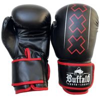 Buffalo Winner bokshandschoenen zwart met rood 14oz