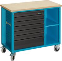 HAZET Werkbank - rijdend - Assistent 177W - enkel 177W-7 - L x B x H: 1040 mm x 520 mm x 934 mm - Laden, ondiep: 6 x 79 x 527 x 348 mm - Laden, diep: