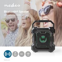 Nedis SPBT1003BK Bluetooth LED Speaker 5.1W 13 Uur Speeltijd Zwart Nedis SPBT1003BK Bluetooth LED Speaker 5.1W 13 Uur Speeltijd Zwart