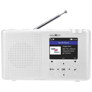 Reflexion TRA23i/WH Internetradio Internet, DAB+, DAB, VHF (FM) Bluetooth, Internetradio, DAB+, FM Oplaadbaar Wit