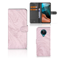 Xiaomi Poco F2 Pro Bookcase Marble Pink - Origineel Cadeau Vriendin