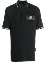 Plein Sport polo à patch logo - Noir