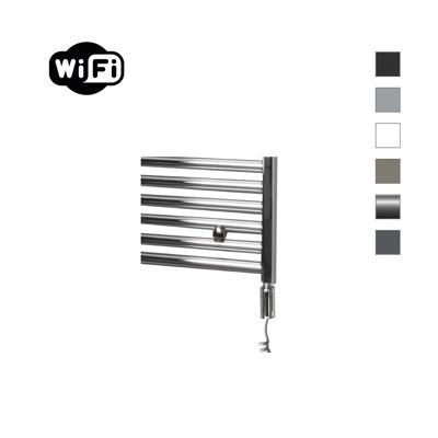 Elektrische Radiator Sanicare HWV Met Wifi 172x60 cm Chroom 822W Met Thermostaat Chroom Rechtsonder Sanicare