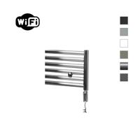 Elektrische Radiator Sanicare HWV Met Wifi 172x60 cm Chroom 822W Met Thermostaat Chroom Rechtsonder Sanicare