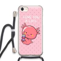 Love You A Lotl: iPhone 7 Transparant Hoesje met koord