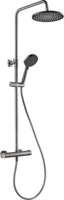 Saqu Eurotrend 225 regendoucheset met 4 straalsoorten Ø23cm gunmetal